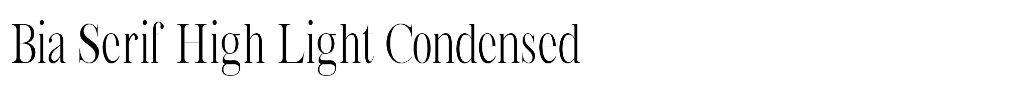 Bia Serif High Light Condensed image